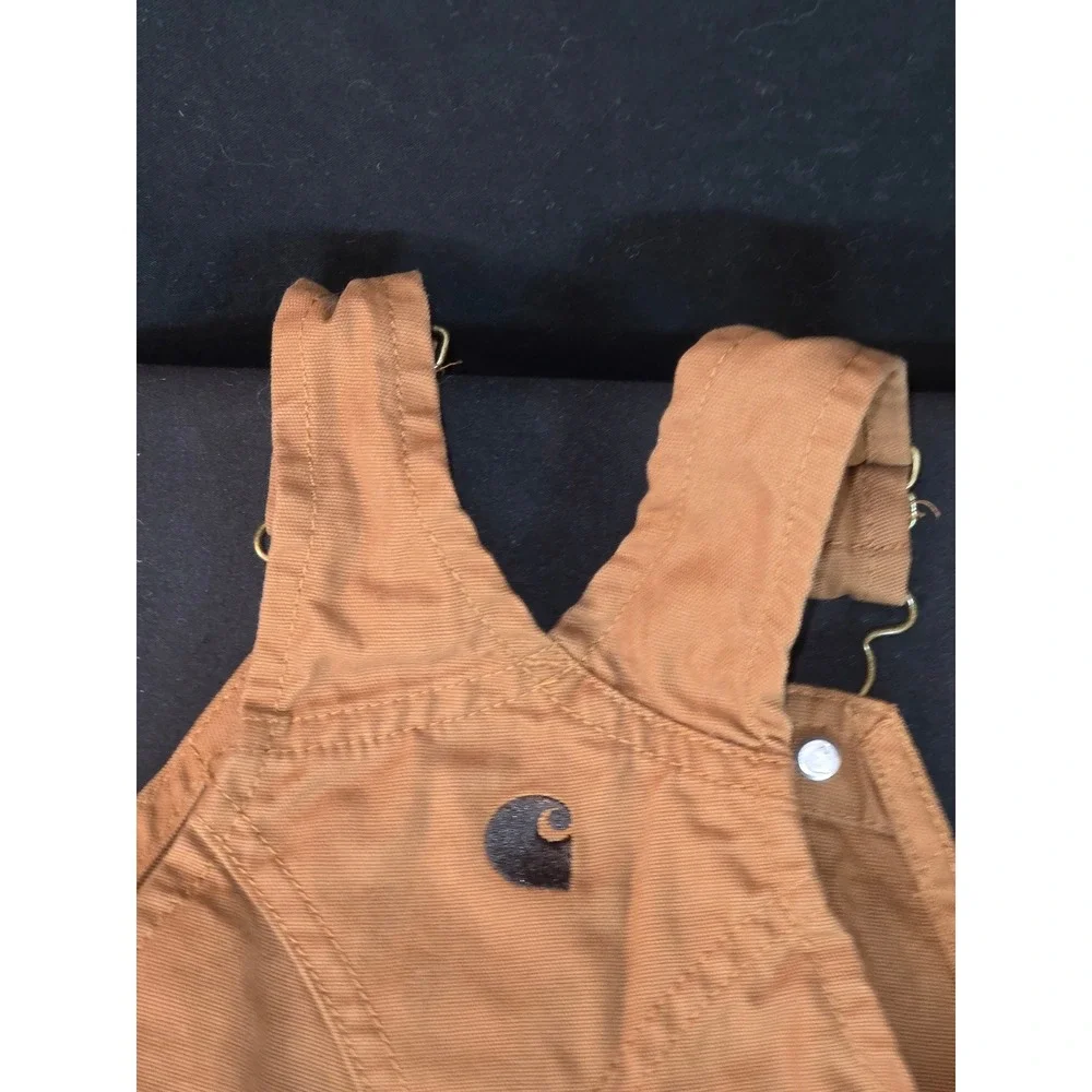 Carhartt Baby Canvas‎ Shortalls Overalls Brown Infant Kid's Size 18M